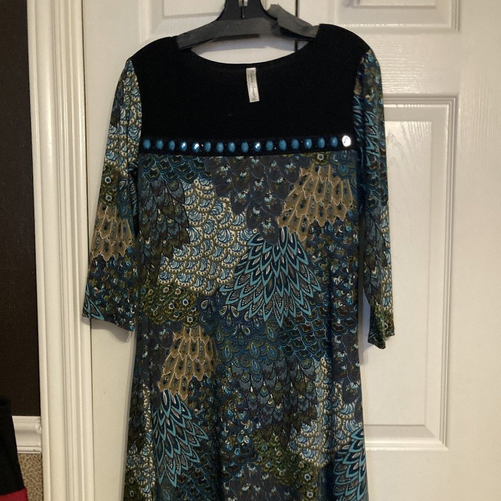 Colorful long sleeve dress